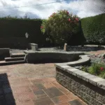 paved pathway to steps