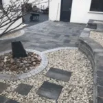 Concrete slabs on stones