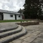 Steps up to the garden